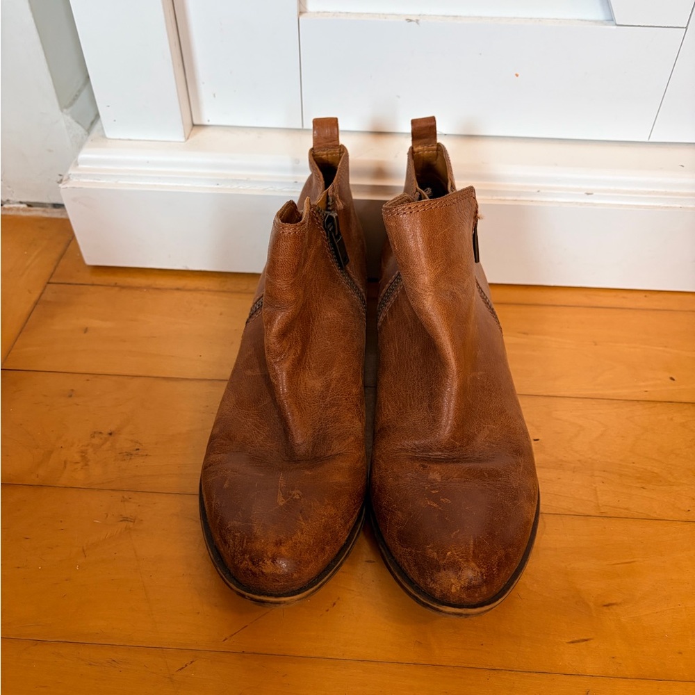 Frye Brown Leather Ankle Booties